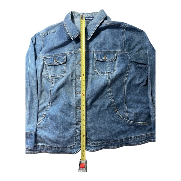 PENNINGTONS Jean Jacket Womens 3X Denim Blue Casual Button Up Plus Size - Picture 8 of 12